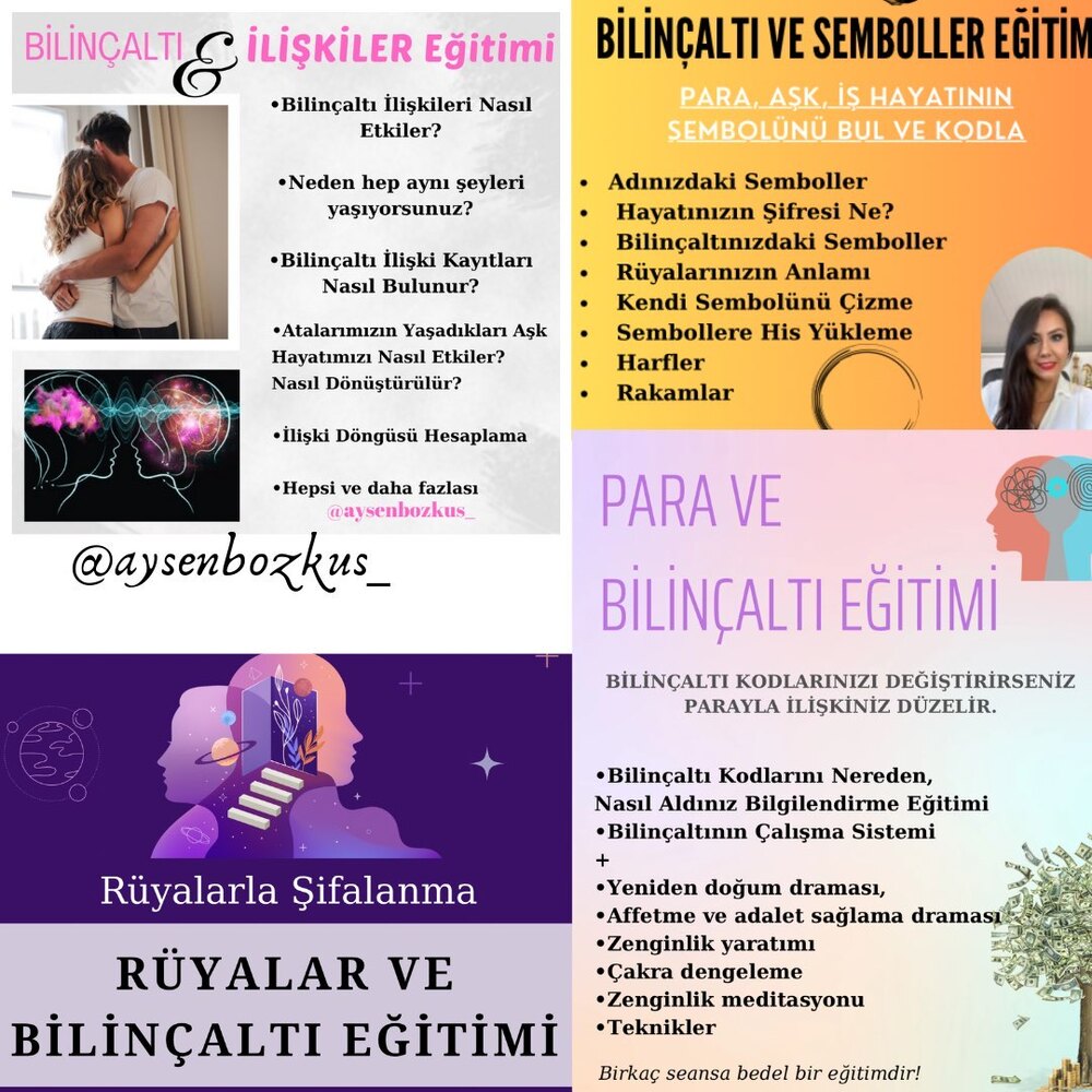 4’LÜ EĞİTİM PAKETİ-Aşk,Para, Semboller, Rüya-VİDEO KAYDI